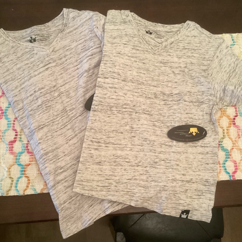 NWT Kids Heather Gray V-Neck Shirt 2 avail size 8